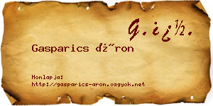 Gasparics Áron névjegykártya